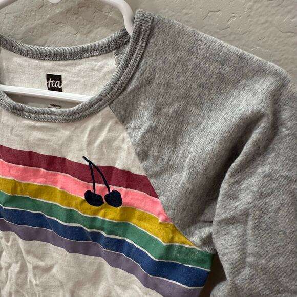 Tea Collection Rainbow Cherry Raglan Long Sleeve Shirt - Picture 2 of 6